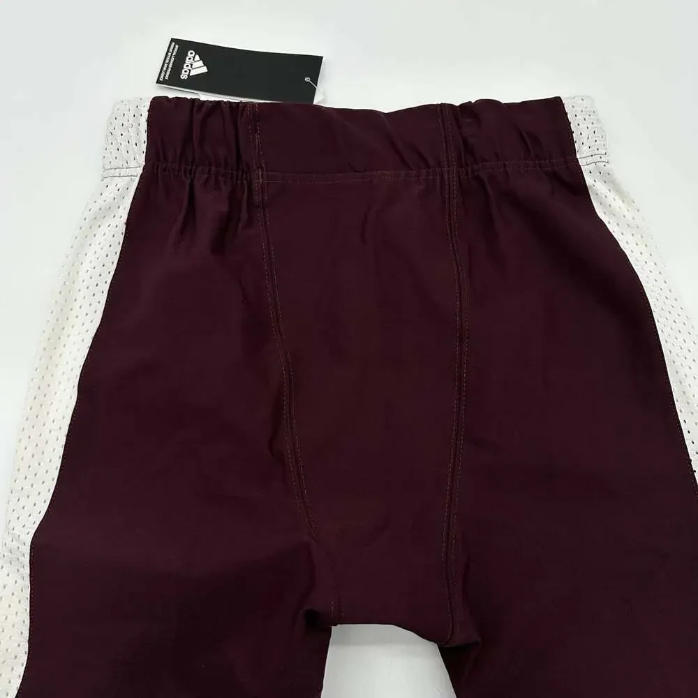 Adidas WVN A1 Stock P Size Small Burgundy White Woven Jersey Football Pants NWT